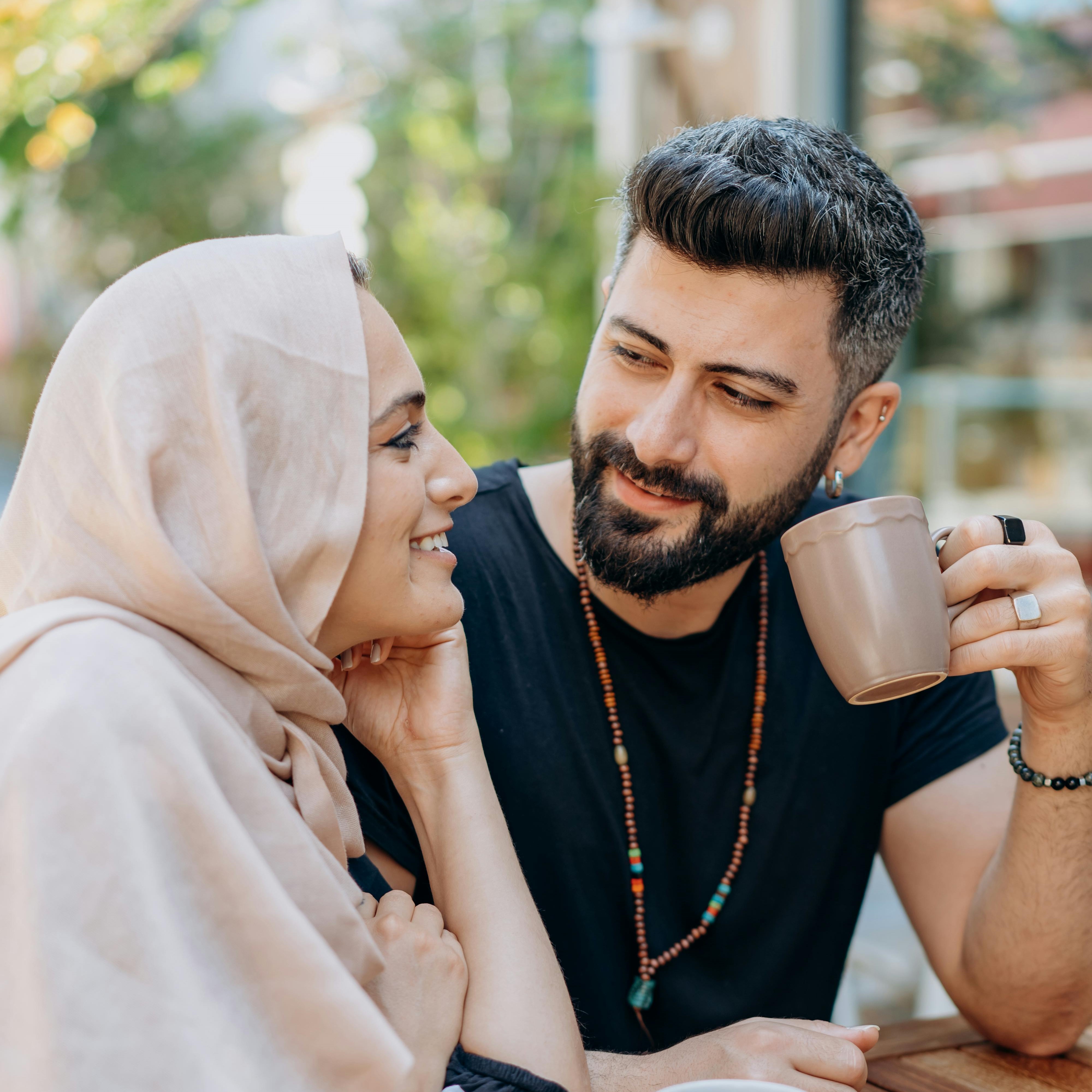 Muslim couple illustration
